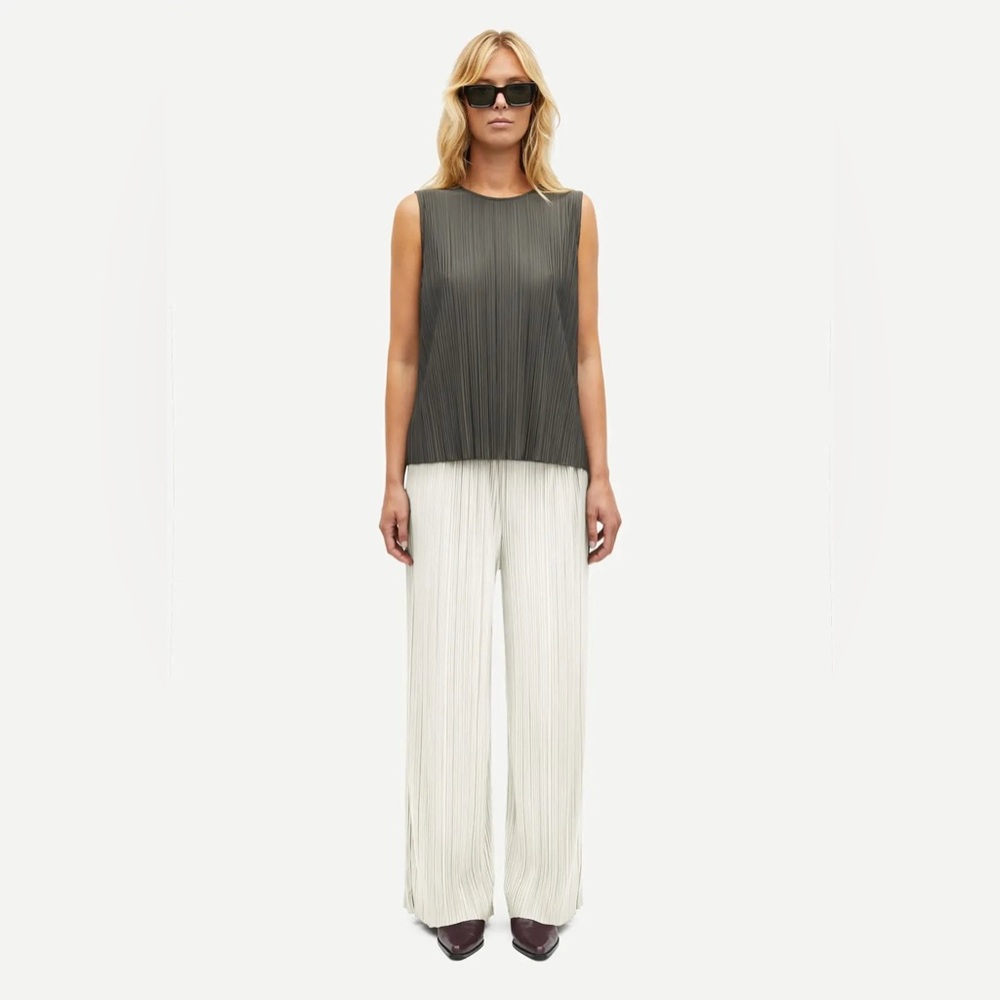 Samsøe Samsøe Uma Pleated trousers 10167 Color‎ Angora XS Wide Leg